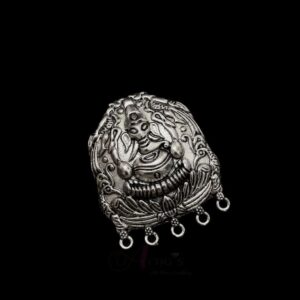 OXIS0270- 2 PCs PACK OF SILVER SHREE GANESH MOTIF GERMAN SILVER PENDANT