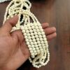 RGLASS0015- 1 STRAND IVORY WHITE MATT 8MM ROUND GLASS BEADS