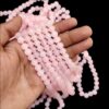RGLASS0007- 1 STRAND BABY PINK 8MM ROUND GLASS BEADS