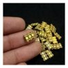 CONNECTOR0005- ARNA’S 20 PCs PACK OF GOLDEN OXIDISED GERMAN SILVER TRIPLE HOLE DIVIDER FOR JEWELLERY MAKING