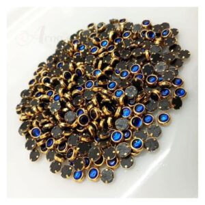 SKUNDAN0031- ARNA’S 25 GM PACK OF SIZE 4 MM X 4 MM TRANSPARENT BLUE ROUND MOTIF STICKING KUNDAN FOR EARRING| JEWELLERY MAKING