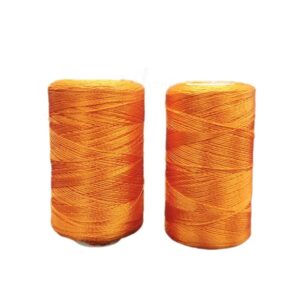STHREAD0013- ARNAS 2 PCS PACK OF ORANGE COLOR SILK THREAD FOR SEWING | CRAFTING | JEWELLERY MAKING