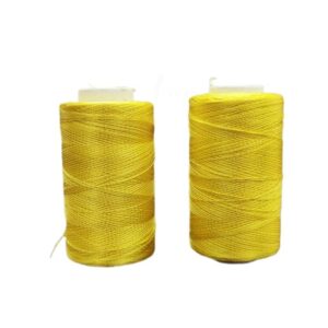 STHREAD0028- ARNAS 2 PCS PACK OF YELLOW SILK THREAD FOR SEWING | CRAFTING | JEWELLERY MAKING
