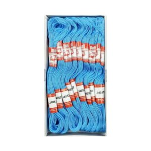 THREAD0029- ARNAS 1 BOX (25 PCS) OF DOLI POWDER BLUE COLOR COTTON THREAD FOR SEWING | CRAFTING | JEWELLERY MAKING