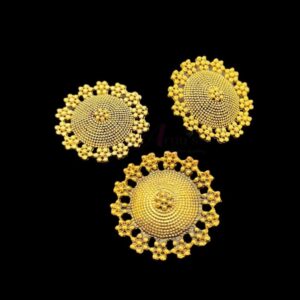 TOPg0043- 2 PAIRS PACK OF GERMAN GOLDEN | OXIDIZED DESIGNER GOLDEN SINGLE LOOP STUD TOP FOR EARRING MAKING