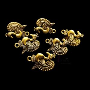 TOPg0054- 3 PAIRS PACK OF GERMAN GOLDEN | OXIDIZED DESIGNER GOLDEN SINGLE LOOP STUD TOP FOR EARRING MAKING