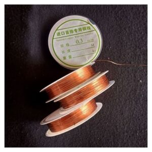 WIRE0004- ARNA’S 1 ROLL OF 0.3 MM COPPER PLATED COPPER WIRE FOR JEWELLERY MAKING