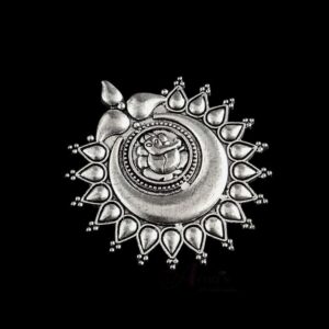 OXIS0299- 1 PCs PACK OF SILVER DESIGNER MOTIF GERMAN SILVER PENDANT