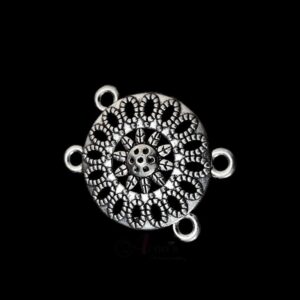 OXIS0309- 10 PCs PACK OF SILVER DESIGNER MOTIF GERMAN SILVER PENDANT