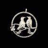 OXIS0317- 2 PCs PACK OF SILVER DESIGNER MOTIF GERMAN SILVER PENDANT