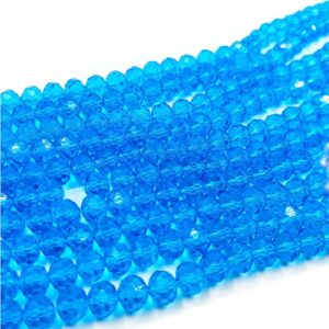 CRYSTAL0010- 1 STRAND 8MM SKY BLUE CUT CRYSTAL BEADS