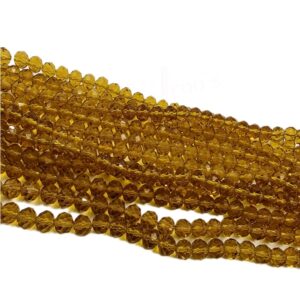 CRYSTAL0014- 1 STRAND 8MM GOLDEN CUT CRYSTAL BEADS