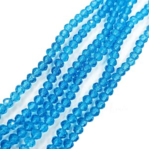 CRYSTAL0024- 1 STRAND 4MM SKY BLUE CUT CRYSTAL BEADS