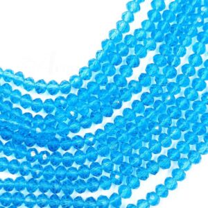 CRYSTAL0025- 1 STRAND 6MM SKY BLUE CUT CRYSTAL BEADS