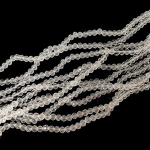 CRYSTAL0052	- 1 STRAND 4MM TRANSPARENT OPAQUE CUT CRYSTAL BEADS