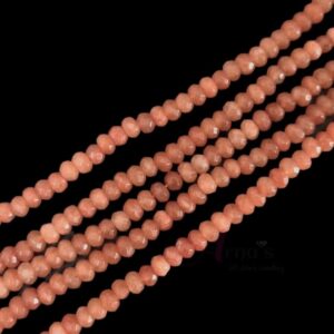 CRYSTAL0053	- 1 STRAND 4MM ORANGE OPAQUE CUT CRYSTAL BEADS