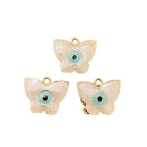 ECHARMS0091- ARNAS 2 PCS PACK OF ANTIQUE GOLDEN CUTE BUTTERFLY CHARMS FOR NECKLACE | BRACELET | RAKHI MAKING