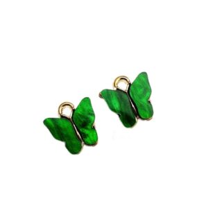 ECHARMS0098- ARNAS 2 PCS PACK OF ANTIQUE GOLDEN CUTE BUTTERFLY CHARMS FOR NECKLACE | BRACELET | RAKHI MAKING