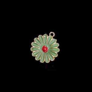 ECHARMS0112- ARNAS 2 PCS PACK OF ANTIQUE GOLDEN CUTE FLOWER MOTIF CHARMS FOR NECKLACE | BRACELET | RAKHI MAKING