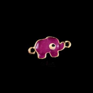 ECHARMS0122- ARNAS 2 PCS PACK OF ANTIQUE GOLDEN CUTE ELEPHANT MOTIF CHARMS FOR NECKLACE | BRACELET | RAKHI MAKING