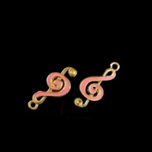 ECHARMS0128- ARNAS 2 PCS PACK OF ANTIQUE GOLDEN CUTE DESIGNER MUSICAL  MOTIF CHARMS FOR NECKLACE | BRACELET | RAKHI MAKING