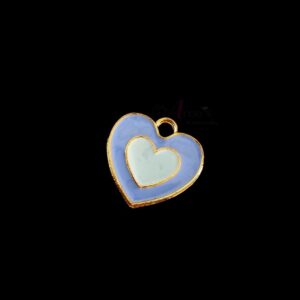 ECHARMS0149- ARNAS 2 PCS PACK OF ANTIQUE GOLDEN CUTE HART MOTIF CHARMS FOR NECKLACE | BRACELET | RAKHI MAKING