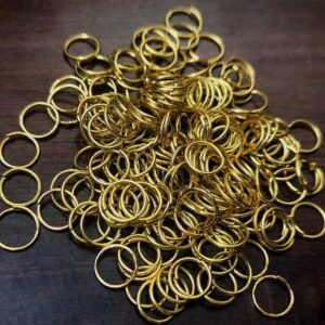 FINDINGS0050 – ARNAS 270 PCs PACK OF 10MM GOLDEN METAL JUMPRING FOR JEWELLERY MAKING- 25 GRAMS PACK