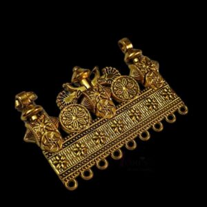 OXIG0193 -2 PCs PACK OF GOLDEN DESIGNER MOTIF GERMAN SILVER PENDANT