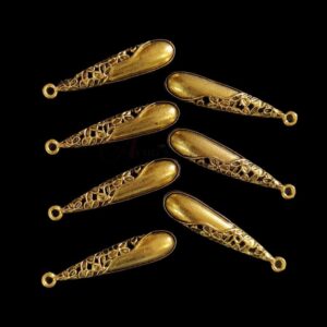 OXIG0212 -5 PCs PACK OF GOLDEN DESIGNER MOTIF GERMAN SILVER PENDANT