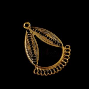 OXIG0215 - 5 PCs PACK OF GOLDEN DESIGNER MOTIF GERMAN SILVER PENDANT