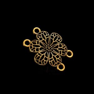 OXIG0219 - 10 PCs PACK OF GOLDEN DESIGNER MOTIF GERMAN SILVER PENDANT
