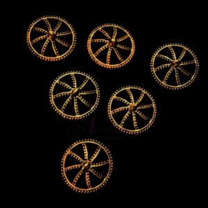 OXIG0227 – 10 PCs PACK OF GOLDEN ROUND MOTIF GERMAN SILVER PENDANT