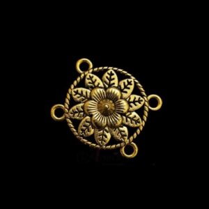 OXIG0234 – 8 PCs PACK OF GOLDEN DESIGNER ELEPHANT MOTIF GERMAN SILVER PENDANT