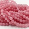 RGLASS0022- 1 STRAND ROSE PINK 8MM ROUND GLASS BEADS