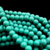 RGLASS0041- 1 STRAND CYAN 8MM OPAQUE ROUND GLASS BEADS