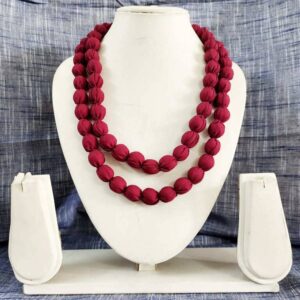 2layertassel0010 – 1 PC PACK OF MAROON COLOR DOUBLE LAYER TASSEL