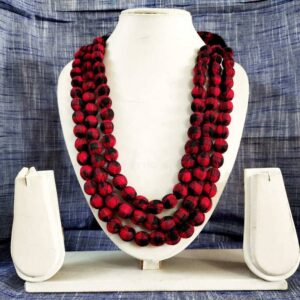 3LDORI00057 - 1 PC RED, BLACK MIX COLOR 3 LAYER TASSEL