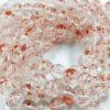 CRACKLEBEADS0001- 1 STRAND ORANGE TRANSPARENT 8 MM CRACKLE BEADS