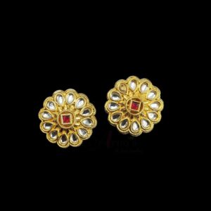 ARNAS 2 PCs OF LOTUS DESIGNER ROUND MOTIF KUNDAN BEADS FOR JEWELLERY | BRACELETE | RAKHI MAKING