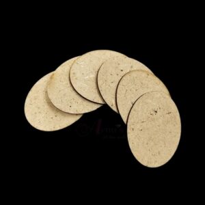 MDF0089- ARNAS 10 PCs PACK OF 3.8 CM X 2.9 CM OVAL MOTIF MDF BOARD CUTOUT FOR EARRINGS MAKING | CRAFTING MATERIAL