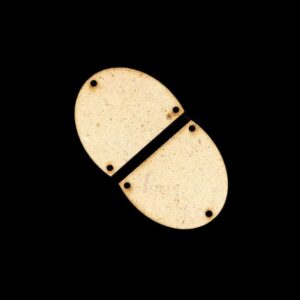 MDF0094- ARNAS 10 PCs PACK OF 3.0 CM X 2.6 CM SEMI CIRCLE MOTIF MDF BOARD CUTOUT FOR EARRINGS MAKING | CRAFTING MATERIAL