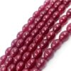 OVALBEADS01- 1 STRAND MAROON 10 X 8 MM OVAL BEADS