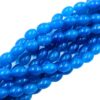 OVALBEADS05- 1 STRAND BLUE 10 X 8 MM OVAL BEADS