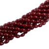 OVALBEADS16- 1 STRAND MAROON 14 X 10 MM OVAL BEADS