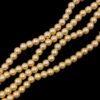 PEARLBEADS0013 - 1 STRAND LIGHT PEACH 8 MM ROUND GLASS PEARL BEADS