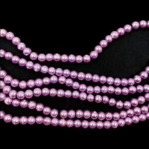 PEARLBEADS0026 – 1 STRAND LIGHT PINK 8 MM ROUND GLASS PEARL BEADS