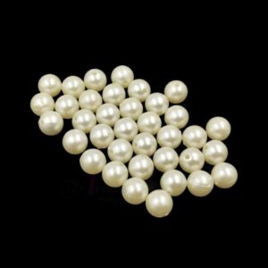 PLASTICBEADS0030- ARNAS 10MM CREAM PLASTIC BEADS FOR JEWELLERY MAKING - 20 GRAMS PACK