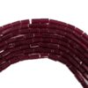 RECTANGULARBEAD0002- 1 STRND MAROON 6 X 3 MM OPAQUE RECTANGULAR BEADS