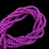 RGLASS0050- 1 STRAND PINK 6MM ROUND GLASS BEADS