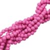 RGLASS0052- 1 STRAND BABY PINK 6MM ROUND GLASS BEADS